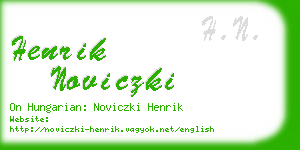 henrik noviczki business card